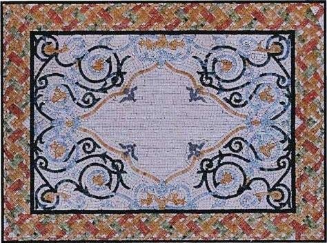 Mosaïque pierre naturelle DMM 001 en marbre, travertin et onyx