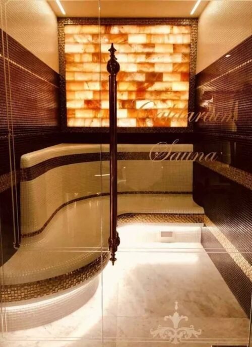 Mosaïque de verre Gold Mix 15, teintes dorées et transparentes