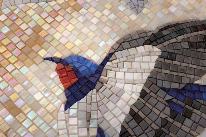 Mosaïque oiseau décorative