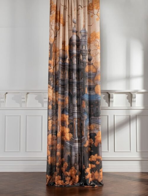 Rideau ELISTA imprimé art 100% PES 150 cm largeur 325 cm hauteur