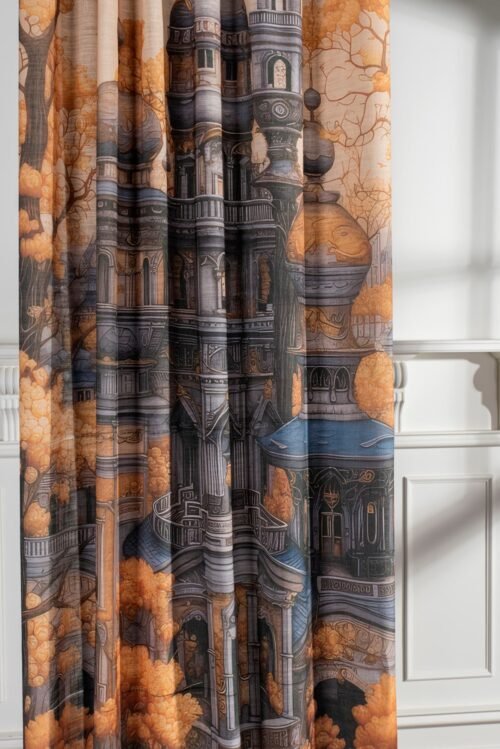 Rideau ELISTA imprimé art 100% polyester 150 cm largeur