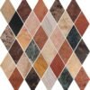 Mosaïque Emperador Rombic mix en marbre et travertin naturel