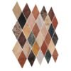 Mosaïque Emperador Rombic mix en marbre et travertin naturel