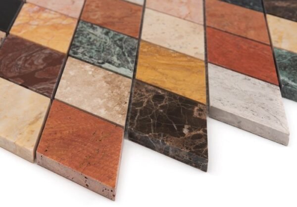 Mosaïque Emperador Rombic Mix en marbre et travertin naturel
