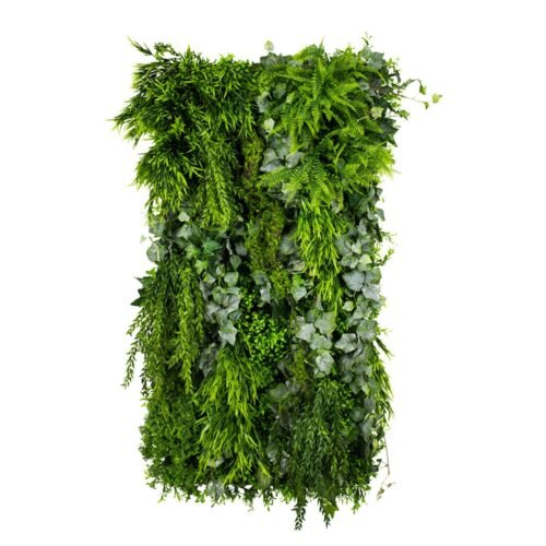 Jardin vertical suspendu en métal noir avec poches en tissu
