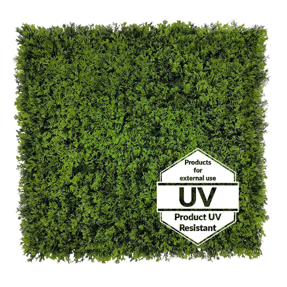 Tapis vert artificiel de cyprès UV 50x50 cm — vue ambiance