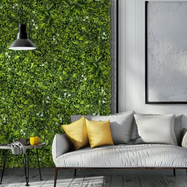 Mur végétal prairie 50x50 cm pour décoration extérieure naturelle