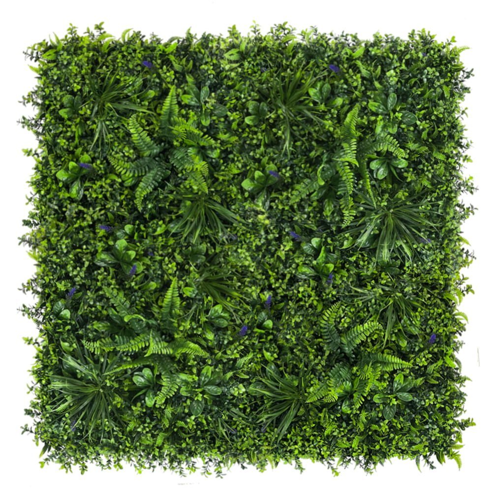 Mur végétal lavande 50x50 cm — vue ambiance