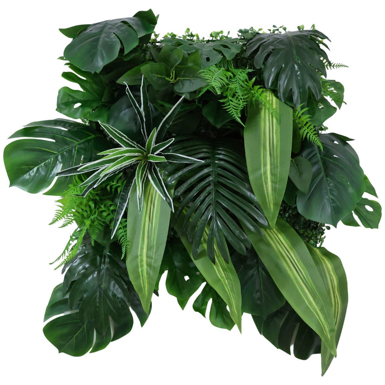 Mur végétal tropical luxuriant 50x50 cm