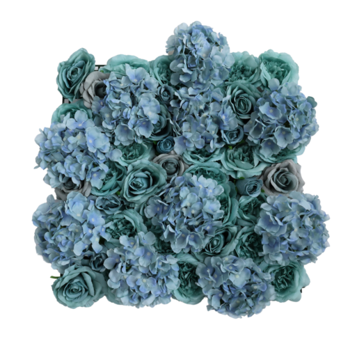 Mur floral Blue Mirage 50x50 cm en position 1