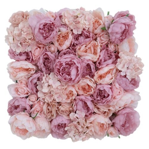Mur floral Symphonie Rose 50x50 cm, décoration murale élégante et moderne