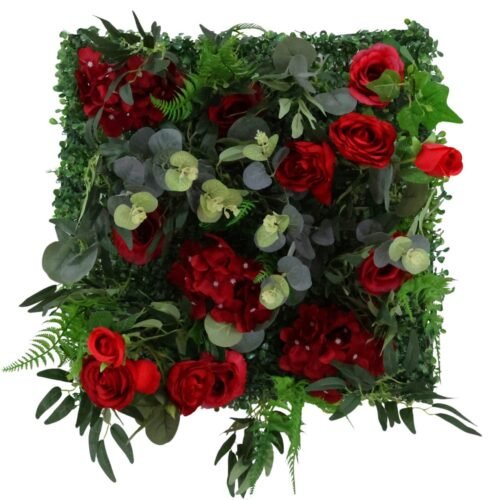 Mur floral Scarlet Eden 50x50 cm en position 1