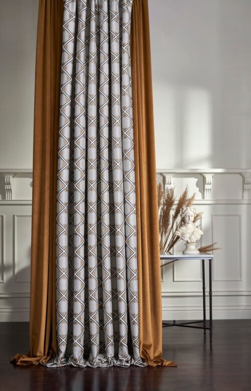 Rideau HEPBURN broderie Maestro 300 cm polyester viscose