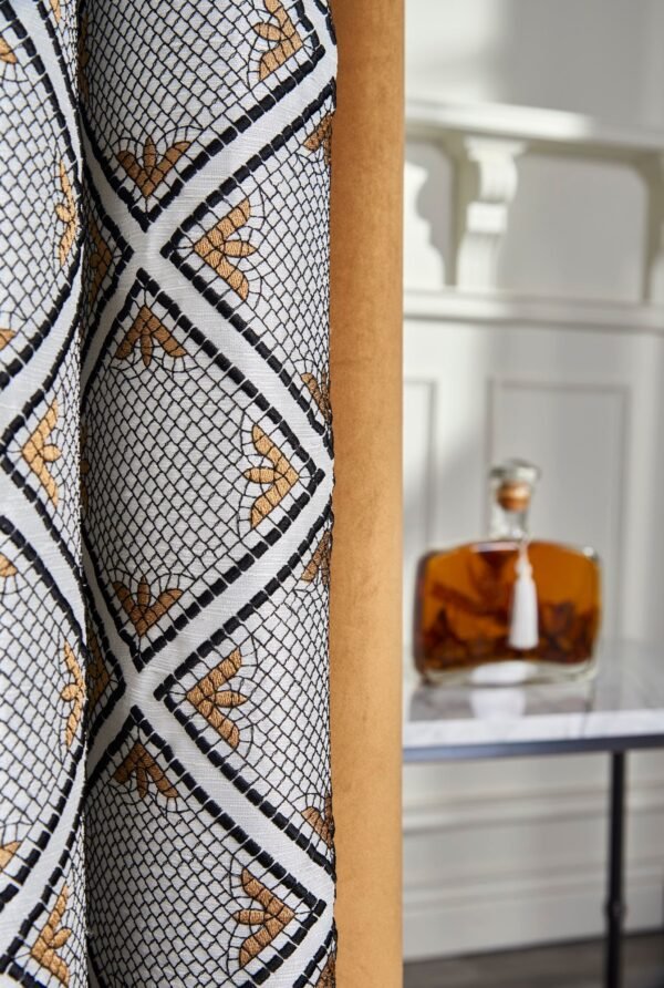 Rideau HEPBURN broderie Maestro 300 cm polyester viscose