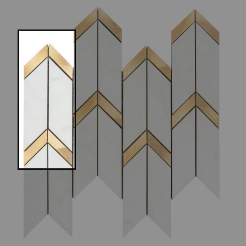 Échantillon de mosaïque en marbre blanc Carrara GP Hillson