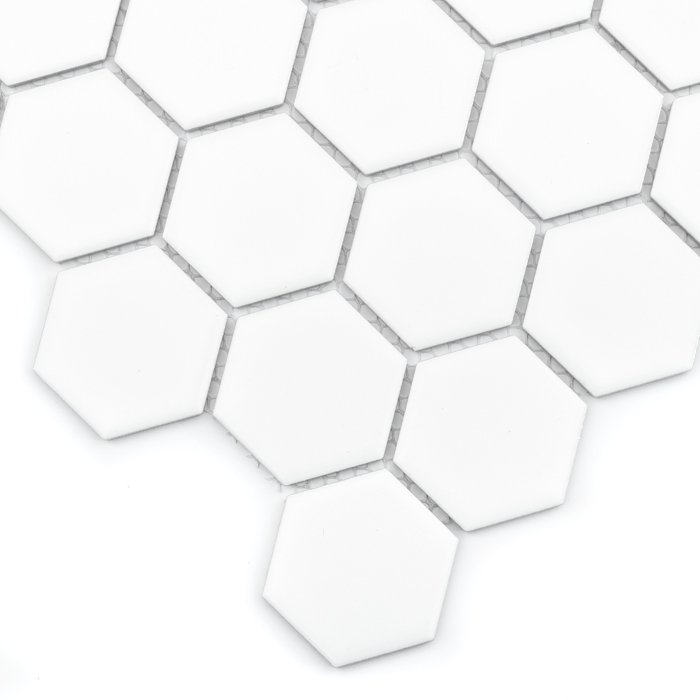 Hexagone blanc mat, neutralité technique