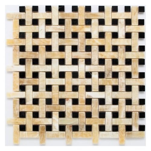 Carrelage en marbre naturel beige Onyx Miel BW01 finition mate