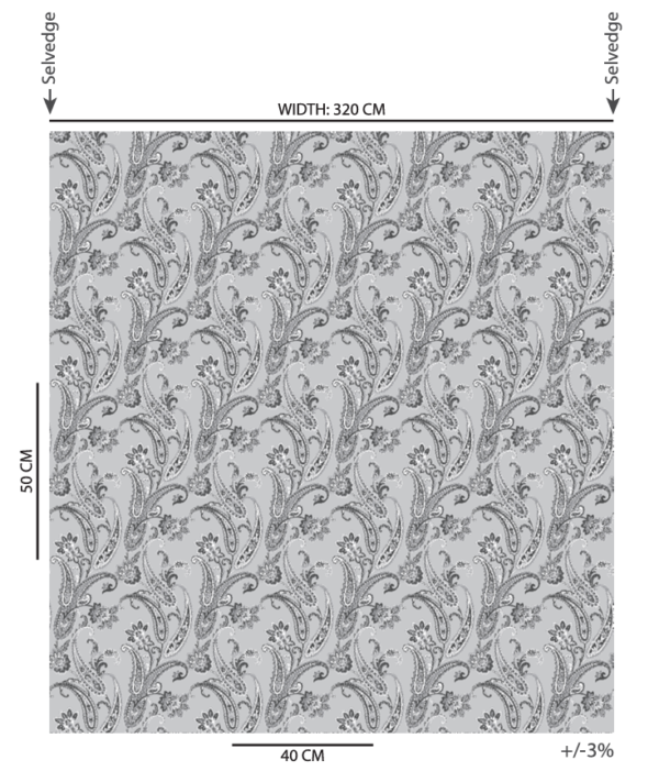 Rideau JEREMIE jacquard 100% PES 320 cm motif vertical 50 cm