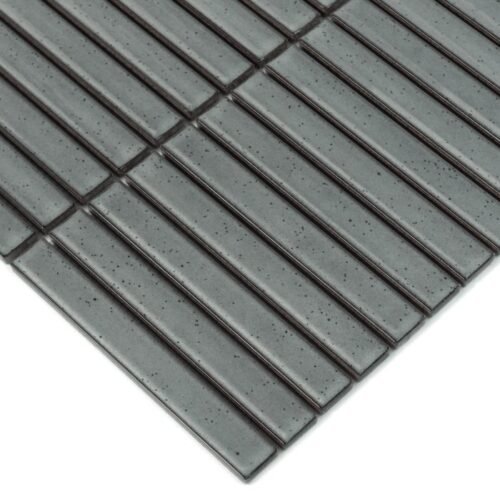 Carrelage mural Kitkat Gris brillant 29,7x29,3 cm pour pièces humides