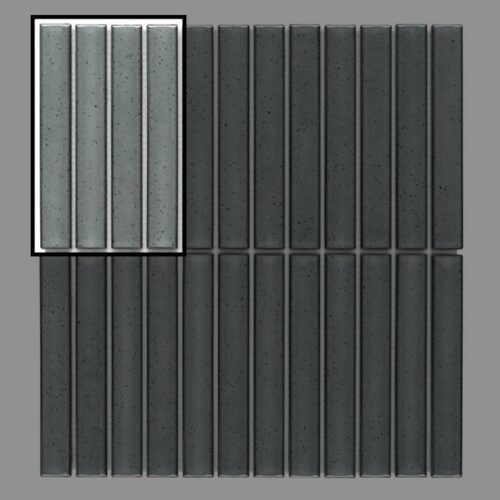 Carreau rectangulaire gris mat en céramique Kitkat