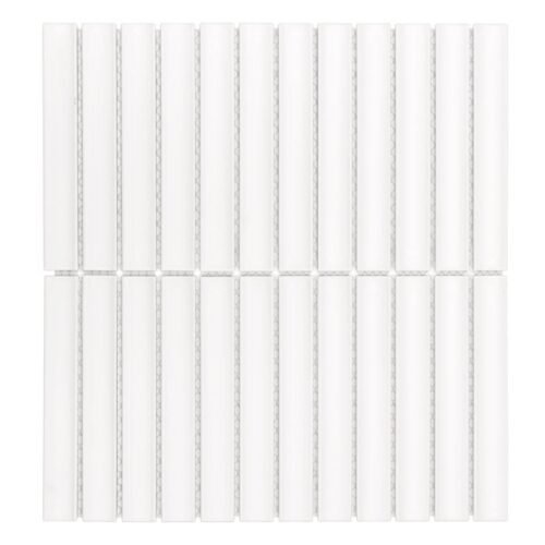 Carrelage mural KitKat Blanc mat en grès cérame pour salle de bain et cuisine