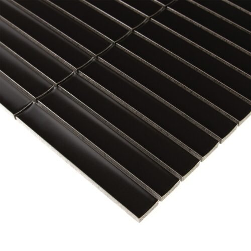 Carrelage mural KitKat Noir mat en grès cérame