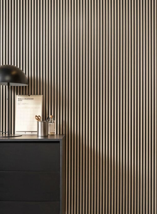 Lamelle murale en chêne clair Stretto L0102T, 200 cm, panneau 3D Dartank®