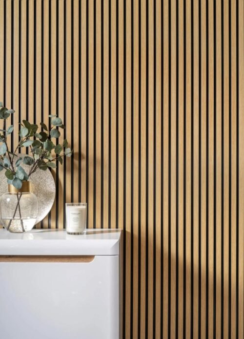 Lamelle Murale Chêne naturel Medio L0205T - 200cm, vue principale