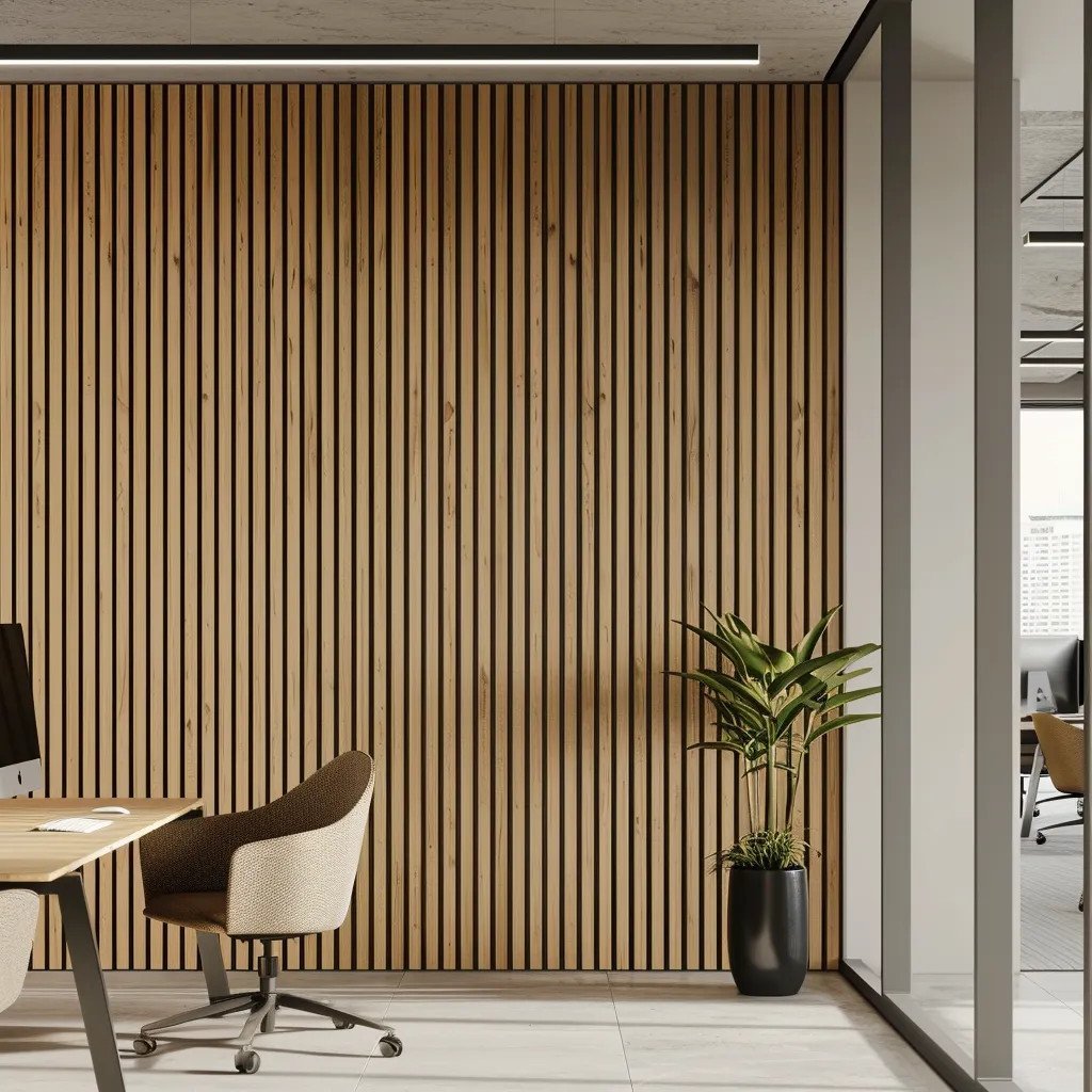 Lamelle murale Chêne Naturel L0205 Medio couleur marron neutre