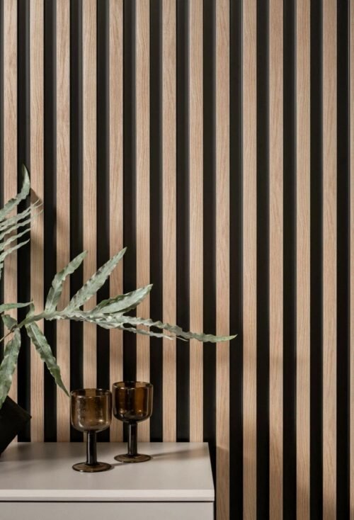 Lamelle Murale chêne gris Largo L0303 270cm vue latérale