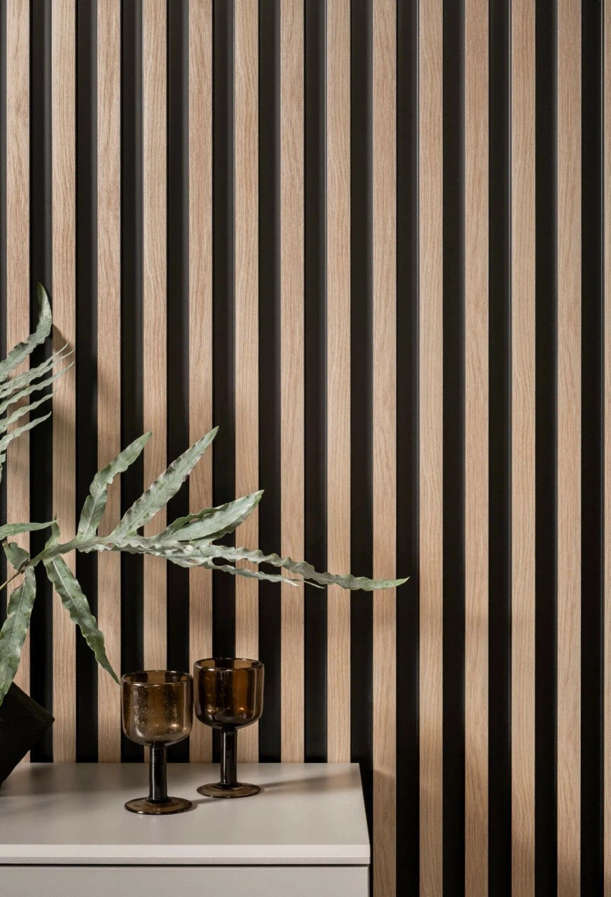 Lamelle Murale chêne gris Largo L0303 270cm — vue ambiance