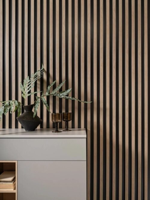 Lamelle Murale Chêne gris Largo L0303T 200cm vue latérale