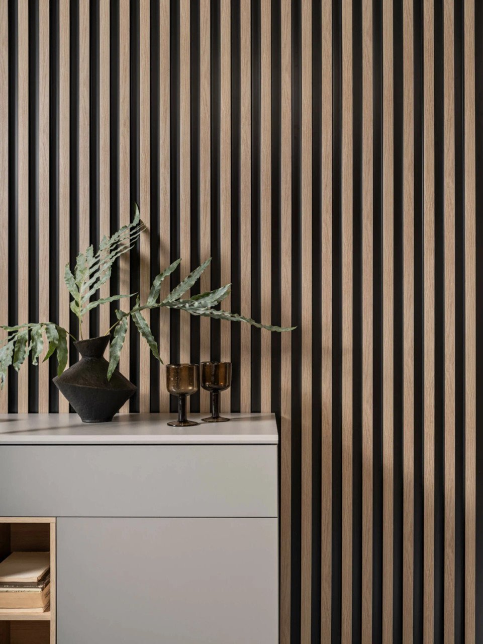 Lamelle Murale Chêne gris Largo  L0303T 200cm — vue ambiance