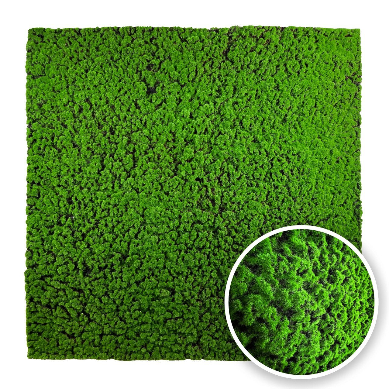 Mousse synthétique Chrobotek 100x100 cm — vue ambiance