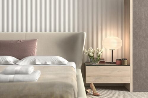 Lamelle murale Stretto blanche mate L0101 270cm en PolyForce