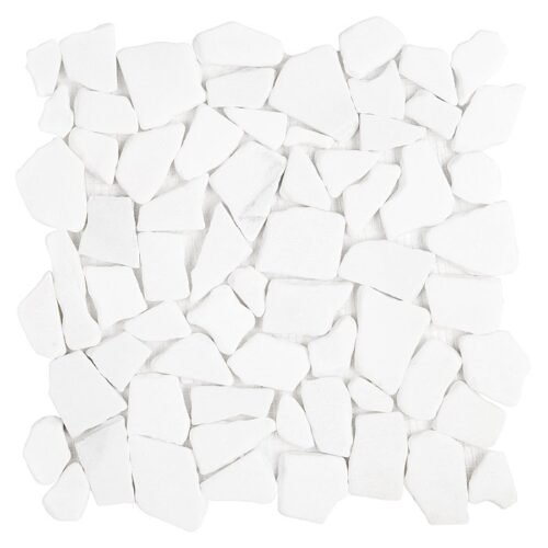 Mosaïque en marbre blanc naturel Mid Don pour sols et murs