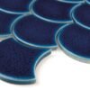 Mosaïque grès cérame Aruba 88 bleu, motif écaille de poisson