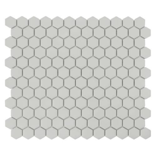Carrelage hexagone cendre mat pour murs et sols