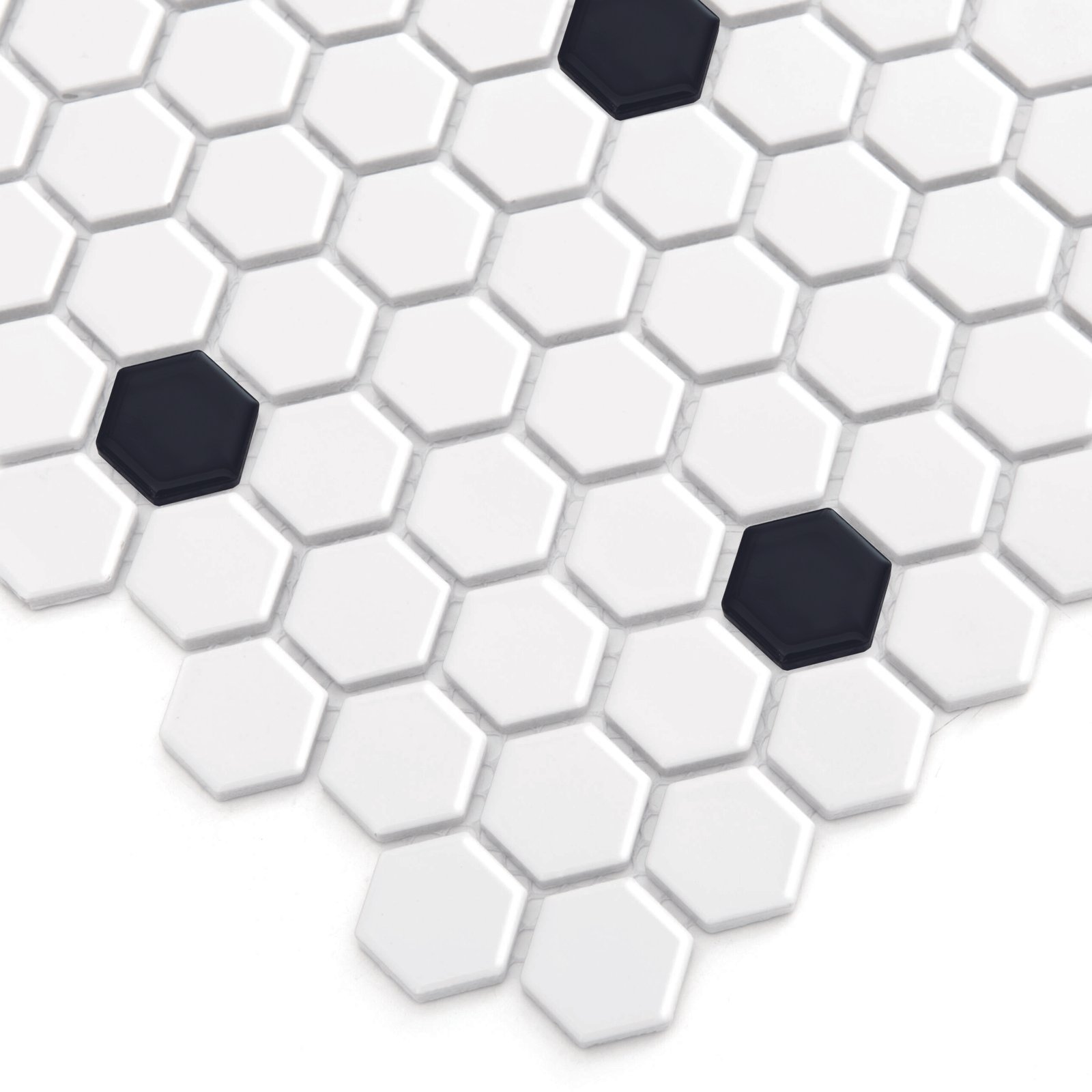 Mini hexagone noir et blanc Spot — vue ambiance