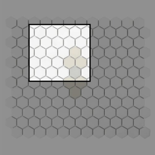 Échantillon de mosaïque hexagonale Beetle mat pour carrelage mural