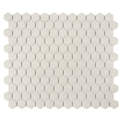 Carrelage hexagone beige mat en grès cérame pour mur et sol