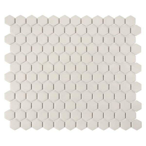 Carrelage hexagone beige mat en grès cérame pour mur et sol