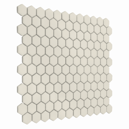 Carrelage hexagone beige mat en grès cérame pour mur et sol