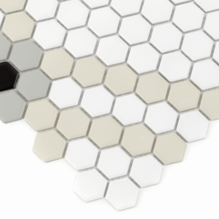 Carreau grès cérame Mini Hexagone Doublehex mat — vue ambiance
