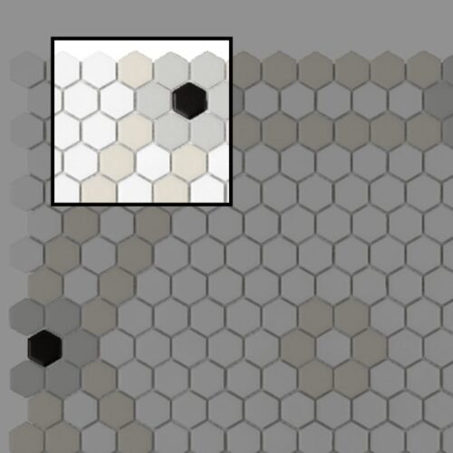 Mini-Hexagon-Doublehex-matt_sample-1.jpg Échantillon Mini Hexagon Doublehex mat en mosaïque décorative murale