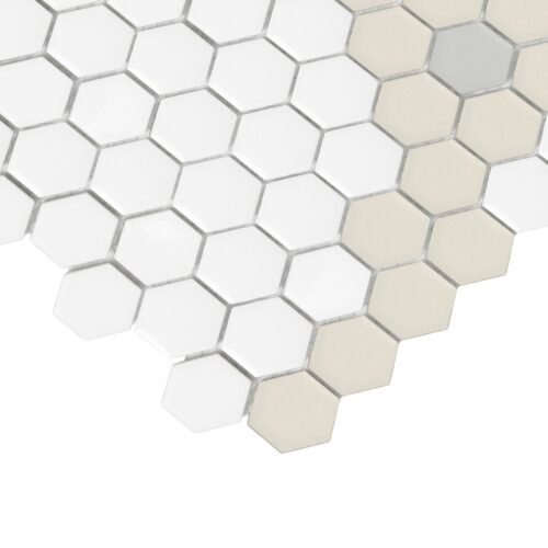 Carrelage hexagone coton mat, finition neutre et uniforme