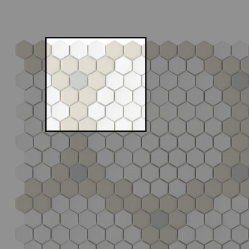 Mini-Hexagon-Garland-Cotton-matt_sample-1.jpg Échantillon mini hexagone guirlande coton mat décoration murale