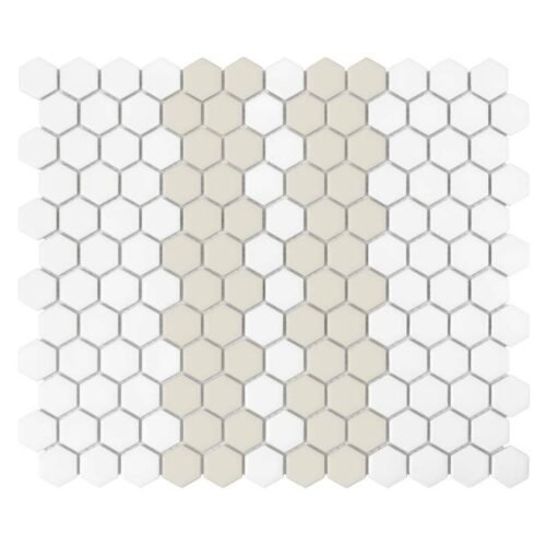 Carrelage hexagonal mat rayé grès cérame DUNIN x HOUSE LOVES
