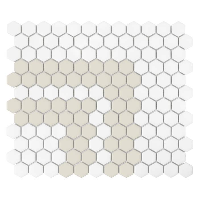 Carrelage hexagonal Mini rayures 2.2.C mat