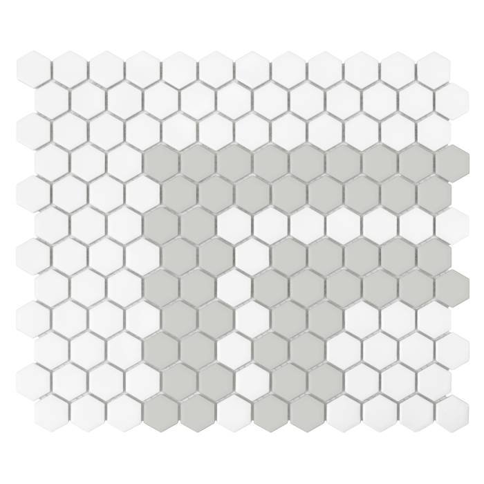 Carrelage hexagonal Mini rayures hexagonales 2.3.A mat